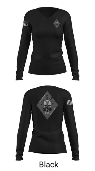 Womens Long Sleeve Vneck Shirt, DCT Phoenix - DOJ, Police, Teamtime, Team time, sublimation, custom sports apparel, team uniforms, spirit wear, spiritwear, sports uniforms, custom shirts, team store, custom team store, fundraiser sports, apparel fundraiser