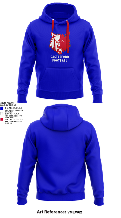 Castleford High School Football 62793414 Hoodie - 1