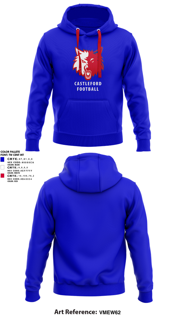 Hoodie, Castleford High School Football, , Teamtime, Team time, sublimation, custom sports apparel, team uniforms, spirit wear, spiritwear, sports uniforms, custom shirts, team store, custom team store, fundraiser sports, apparel fundraiser
