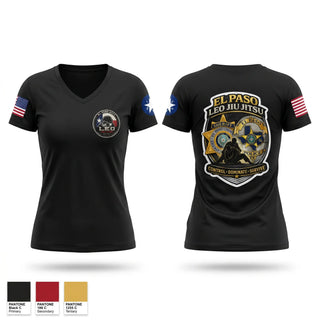 Womens Short Sleeve Vneck Shirt, El Paso, Police, Teamtime, Team time, sublimation, custom sports apparel, team uniforms, spirit wear, spiritwear, sports uniforms, custom shirts, team store, custom team store, fundraiser sports, apparel fundraiser