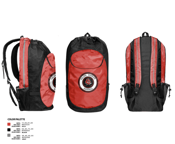 Gear Bag, Salina Diablos Baseball, Baseball, Teamtime, Team time, sublimation, custom sports apparel, team uniforms, spirit wear, spiritwear, sports uniforms, custom shirts, team store, custom team store, fundraiser sports, apparel fundraiser