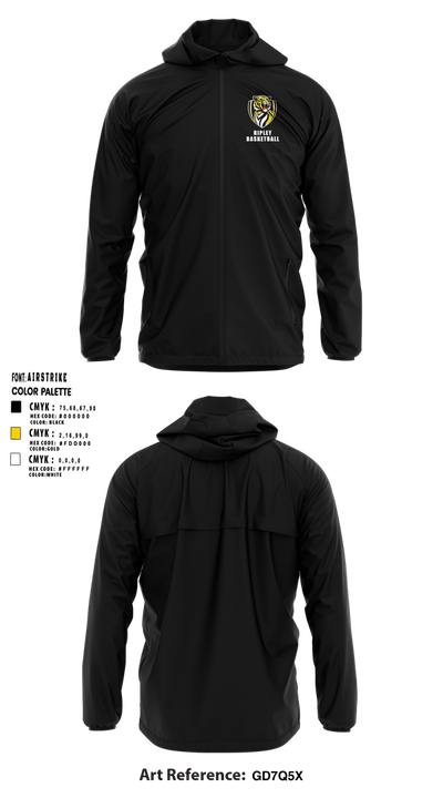 Ripley Middle School Basketball 22825718 Windbreaker - 2