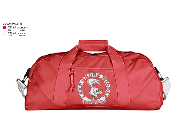 Duffle Bag, Lake Shore Middle School Basketball, Men's Basketball, Teamtime, Team time, sublimation, custom sports apparel, team uniforms, spirit wear, spiritwear, sports uniforms, custom shirts, team store, custom team store, fundraiser sports, apparel fundraiser