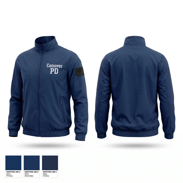Windbreaker, Conover PD, Police, Teamtime, Team time, sublimation, custom sports apparel, team uniforms, spirit wear, spiritwear, sports uniforms, custom shirts, team store, custom team store, fundraiser sports, apparel fundraiser