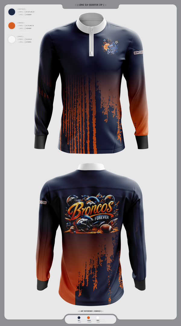 Quarter Zip Jacket, Lady Broncos, Cheer, Teamtime, Team time, sublimation, custom sports apparel, team uniforms, spirit wear, spiritwear, sports uniforms, custom shirts, team store, custom team store, fundraiser sports, apparel fundraiser