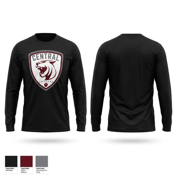 Long Sleeve Performance Shirt, Cougars, Men's Soccer, Teamtime, Team time, sublimation, custom sports apparel, team uniforms, spirit wear, spiritwear, sports uniforms, custom shirts, team store, custom team store, fundraiser sports, apparel fundraiser
