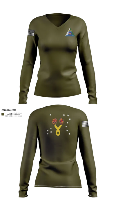 196th IN BDE (JPMRC) 73978795 Women's Long Sleeve V-neck Shirt - 115