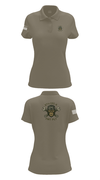 Womens Short Sleeve Performance Polo, 87th CEC-A FMT PLT, , Teamtime, Team time, sublimation, custom sports apparel, team uniforms, spirit wear, spiritwear, sports uniforms, custom shirts, team store, custom team store, fundraiser sports, apparel fundraiser