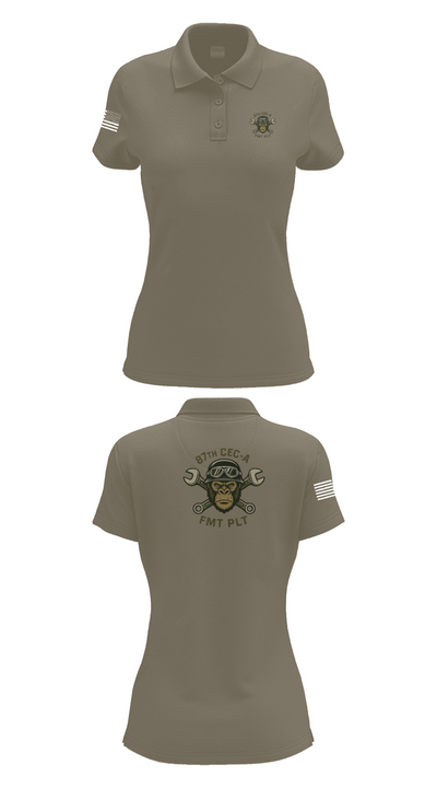 87th CEC-A FMT PLT 27162663 Women's Short Sleeve Performance Polo  - 75