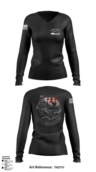 Womens Long Sleeve Vneck Shirt, MSV, Army, Teamtime, Team time, sublimation, custom sports apparel, team uniforms, spirit wear, spiritwear, sports uniforms, custom shirts, team store, custom team store, fundraiser sports, apparel fundraiser