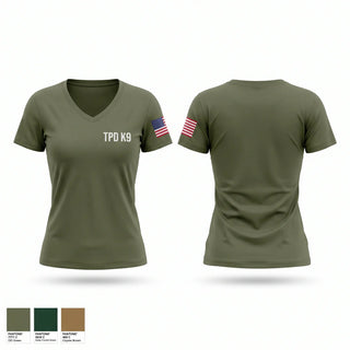 Womens Short Sleeve Vneck Shirt, TPD K9, Police, Teamtime, Team time, sublimation, custom sports apparel, team uniforms, spirit wear, spiritwear, sports uniforms, custom shirts, team store, custom team store, fundraiser sports, apparel fundraiser