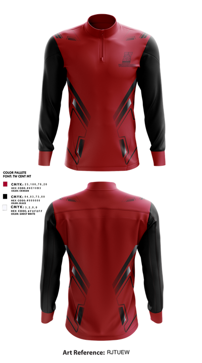Hastings College Broncos Volleyball 3847301 Quarter Zip Jacket - 1