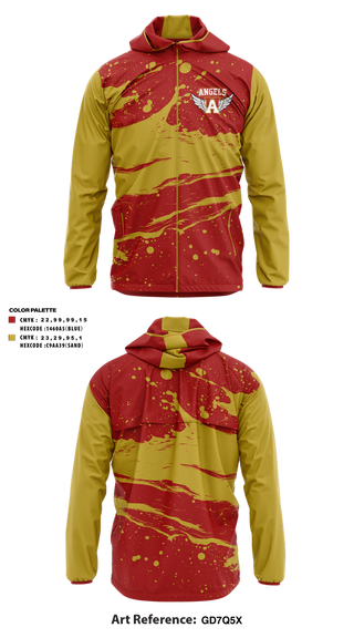 Windbreaker, Angels, , Teamtime, Team time, sublimation, custom sports apparel, team uniforms, spirit wear, spiritwear, sports uniforms, custom shirts, team store, custom team store, fundraiser sports, apparel fundraiser
