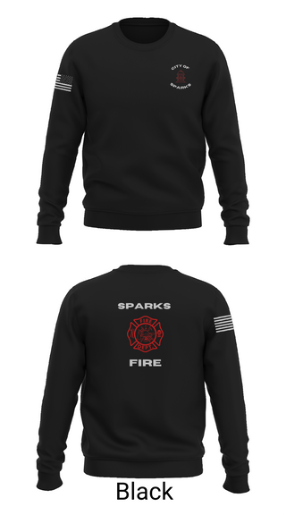 Crew Neck Sweatshirt, Sparks Fire Department, Fire Department, Teamtime, Team time, sublimation, custom sports apparel, team uniforms, spirit wear, spiritwear, sports uniforms, custom shirts, team store, custom team store, fundraiser sports, apparel fundraiser