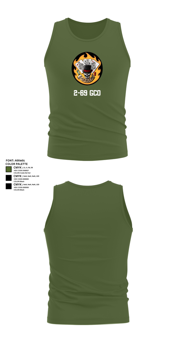Tank Top, 2-69 GCo, Army, Teamtime, Team time, sublimation, custom sports apparel, team uniforms, spirit wear, spiritwear, sports uniforms, custom shirts, team store, custom team store, fundraiser sports, apparel fundraiser