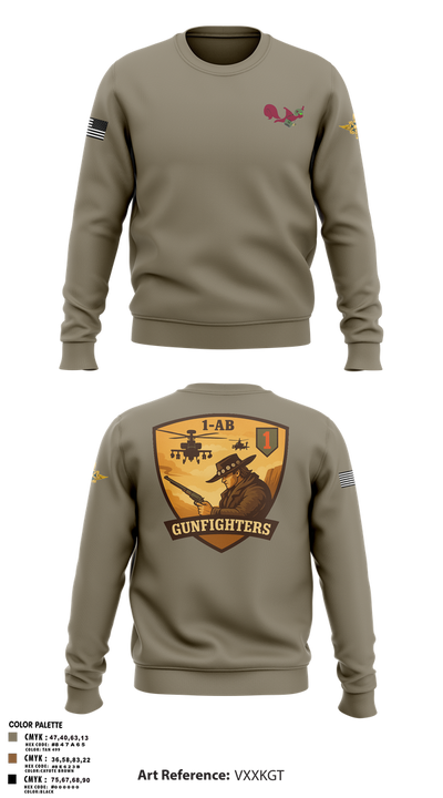 1-1 Attack Battalion, HHC, S2 65636649 Crew Neck Sweatshirt - 1