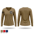 Hoya Battalion 18092099 Women's Long Sleeve V-neck Shirt - 1