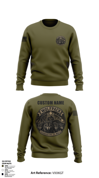 Crew Neck Sweatshirt, Headquarters Company, MRB HI, Army, Teamtime, Team time, sublimation, custom sports apparel, team uniforms, spirit wear, spiritwear, sports uniforms, custom shirts, team store, custom team store, fundraiser sports, apparel fundraiser