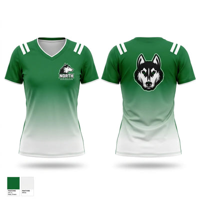 North Huskies Women's Short Sleeve V-neck Shirt - 1