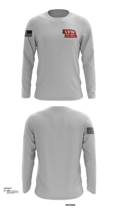 VFW Post 10648 14748257 Long Sleeve Performance Shirt 110