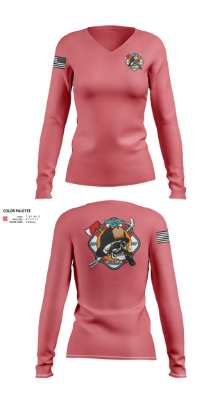 Womens Long Sleeve Vneck Shirt, Forgotten Coast F.O.O.L.S., , Teamtime, Team time, sublimation, custom sports apparel, team uniforms, spirit wear, spiritwear, sports uniforms, custom shirts, team store, custom team store, fundraiser sports, apparel fundraiser