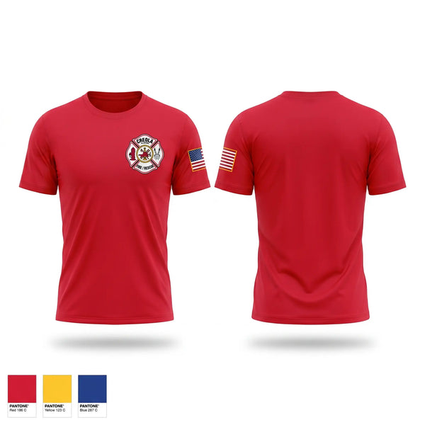 Short Sleeve Performance Shirt, CREOLA FIRE / RESCUE, Fire Department, Teamtime, Team time, sublimation, custom sports apparel, team uniforms, spirit wear, spiritwear, sports uniforms, custom shirts, team store, custom team store, fundraiser sports, apparel fundraiser