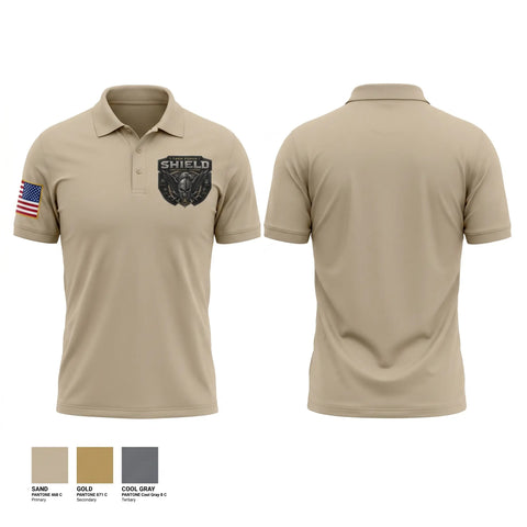 Short Sleeve Performance Polo, A CO 297TH Pt, Army, Teamtime, Team time, sublimation, custom sports apparel, team uniforms, spirit wear, spiritwear, sports uniforms, custom shirts, team store, custom team store, fundraiser sports, apparel fundraiser