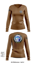 Empire Shield 55309302 Women's Long Sleeve V-neck Shirt - 101