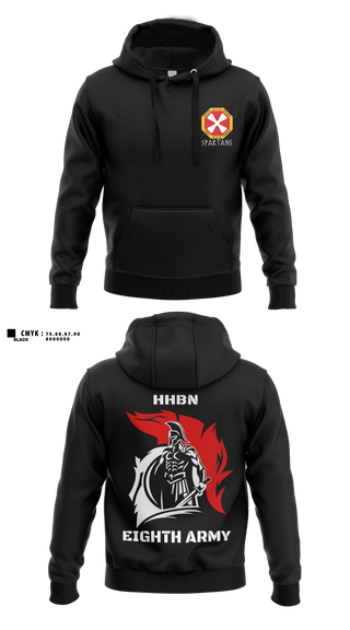 Hoodie, HHBN/8th Army, Army, Teamtime, Team time, sublimation, custom sports apparel, team uniforms, spirit wear, spiritwear, sports uniforms, custom shirts, team store, custom team store, fundraiser sports, apparel fundraiser