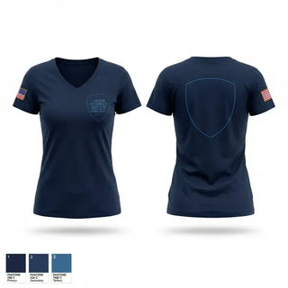 Womens Short Sleeve Vneck Shirt, Lincoln University Police Department, Police, Teamtime, Team time, sublimation, custom sports apparel, team uniforms, spirit wear, spiritwear, sports uniforms, custom shirts, team store, custom team store, fundraiser sports, apparel fundraiser