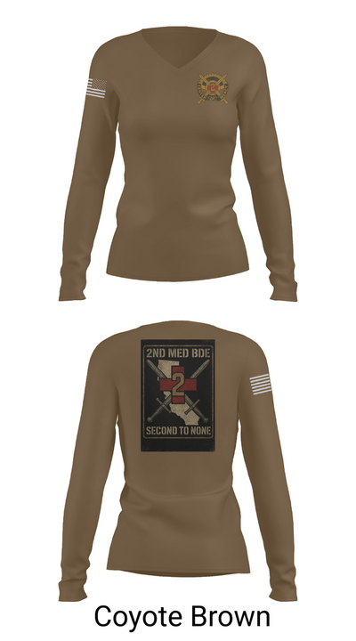 2nd Medical Brigade 60823726 Women's Long Sleeve V-neck Shirt - 17