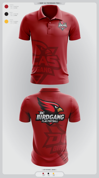 Short Sleeve Performance Polo, Derby City Birdgang, , Teamtime, Team time, sublimation, custom sports apparel, team uniforms, spirit wear, spiritwear, sports uniforms, custom shirts, team store, custom team store, fundraiser sports, apparel fundraiser
