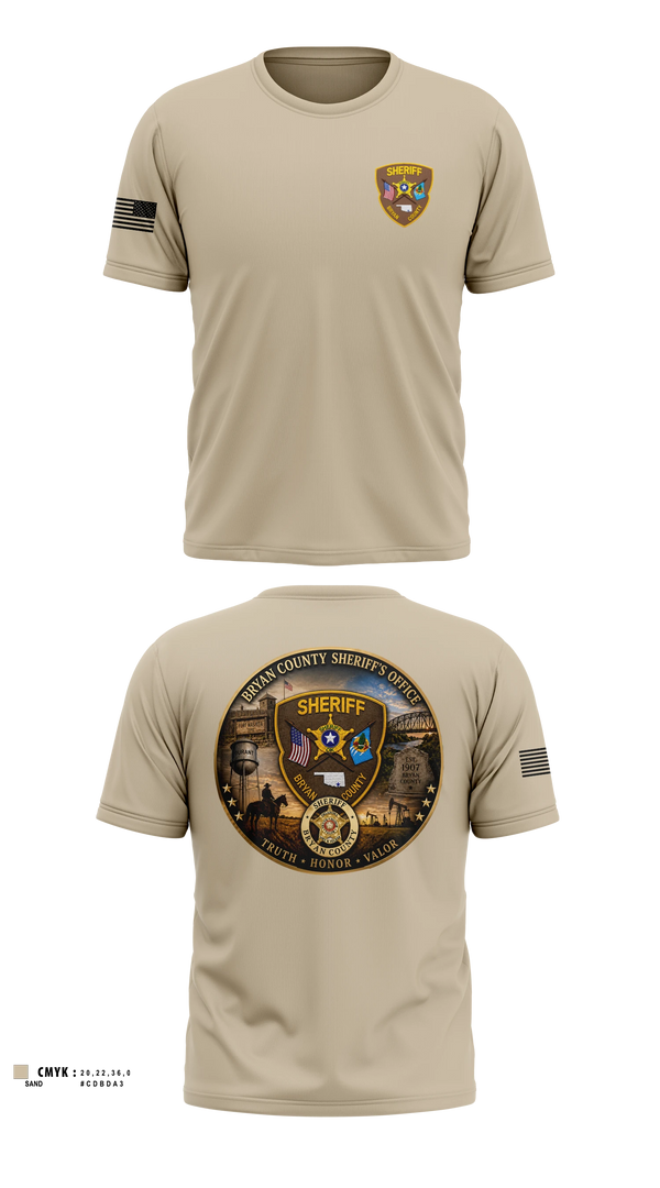 Bryan County Sheriff’s Office Old School Cotton Feel Shirt - 6