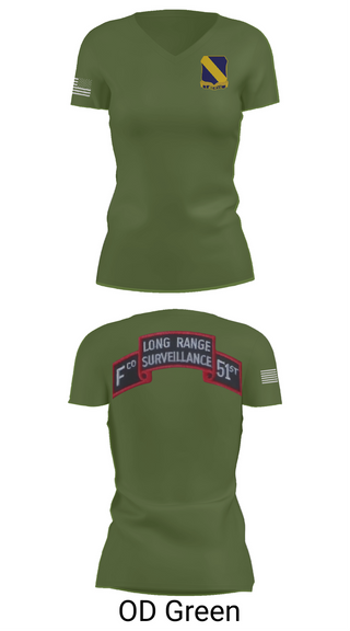 Womens Short Sleeve Vneck Shirt, Fco 51st infantry LRSU, , Teamtime, Team time, sublimation, custom sports apparel, team uniforms, spirit wear, spiritwear, sports uniforms, custom shirts, team store, custom team store, fundraiser sports, apparel fundraiser