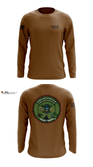 Long Sleeve Performance Shirt, CSMS ALLIED TRADES, National Guard, Teamtime, Team time, sublimation, custom sports apparel, team uniforms, spirit wear, spiritwear, sports uniforms, custom shirts, team store, custom team store, fundraiser sports, apparel fundraiser