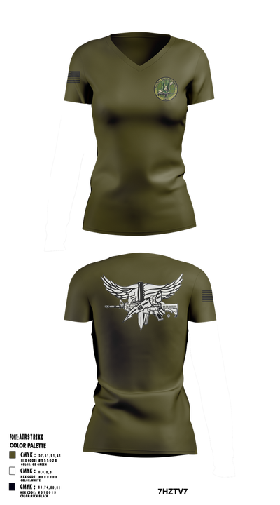 RHSWAT 31076673 Women's Short Sleeve V-neck Shirt - 1