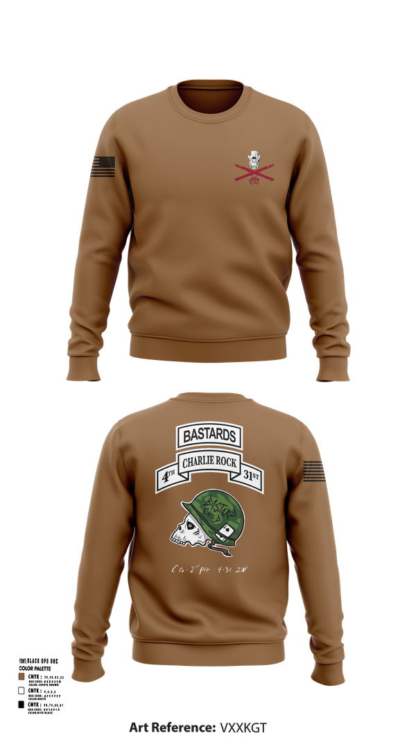 Crew Neck Sweatshirt, Charlie Rock, 4-31 IN, 2IBCT, 10MTN, , Teamtime, Team time, sublimation, custom sports apparel, team uniforms, spirit wear, spiritwear, sports uniforms, custom shirts, team store, custom team store, fundraiser sports, apparel fundraiser