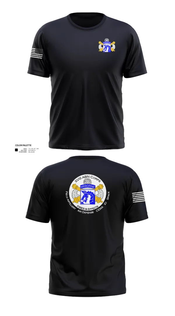 Old School Cotton Feel Shirt, XVIII Airborne Corps G34 FIRES, Army, Teamtime, Team time, sublimation, custom sports apparel, team uniforms, spirit wear, spiritwear, sports uniforms, custom shirts, team store, custom team store, fundraiser sports, apparel fundraiser
