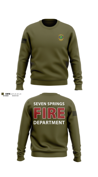 Crew Neck Sweatshirt, Seven Springs, Fire Department, Teamtime, Team time, sublimation, custom sports apparel, team uniforms, spirit wear, spiritwear, sports uniforms, custom shirts, team store, custom team store, fundraiser sports, apparel fundraiser