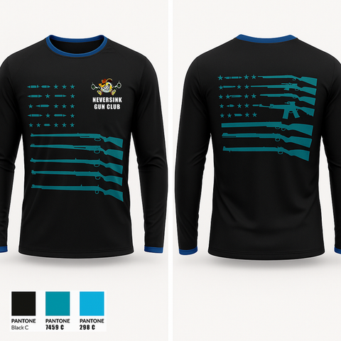 Long Sleeve Performance Shirt, Neversink Gun Club, Spirit Store, Teamtime, Team time, sublimation, custom sports apparel, team uniforms, spirit wear, spiritwear, sports uniforms, custom shirts, team store, custom team store, fundraiser sports, apparel fundraiser