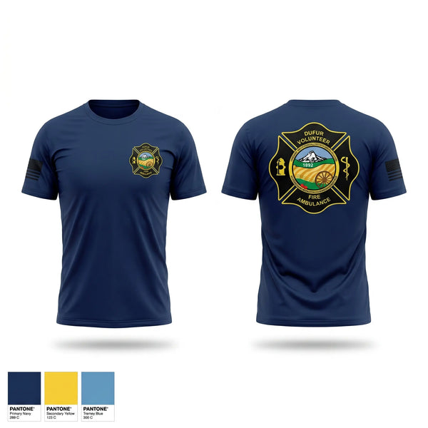 Short Sleeve Performance Shirt, Dufur Volunteer Fire and Ambulance, Fire Department, Teamtime, Team time, sublimation, custom sports apparel, team uniforms, spirit wear, spiritwear, sports uniforms, custom shirts, team store, custom team store, fundraiser sports, apparel fundraiser