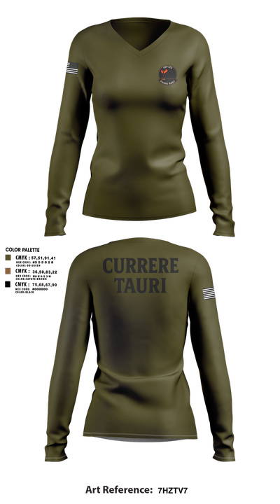 118th CES 57579615 Women's Long Sleeve V-neck Shirt - 1
