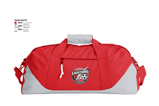 Duffle Bag, Amherst Lightning, Women's Soccer, Teamtime, Team time, sublimation, custom sports apparel, team uniforms, spirit wear, spiritwear, sports uniforms, custom shirts, team store, custom team store, fundraiser sports, apparel fundraiser