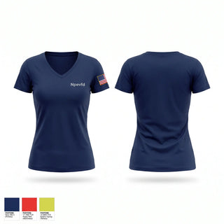 Womens Short Sleeve Vneck Shirt, Npevfd, Fire Department, Teamtime, Team time, sublimation, custom sports apparel, team uniforms, spirit wear, spiritwear, sports uniforms, custom shirts, team store, custom team store, fundraiser sports, apparel fundraiser