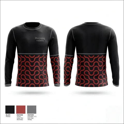 Long Sleeve Performance Shirt, Running rebels, Men's Basketball, Teamtime, Team time, sublimation, custom sports apparel, team uniforms, spirit wear, spiritwear, sports uniforms, custom shirts, team store, custom team store, fundraiser sports, apparel fundraiser