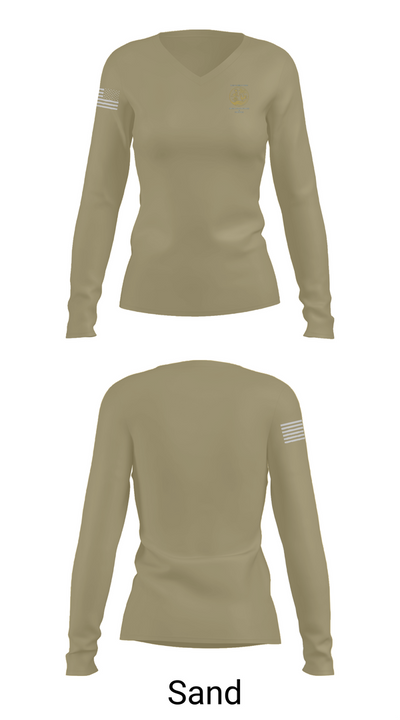 Dept. of the Army Criminal Investigation Division 32891005 Women's Long Sleeve V-neck Shirt - 92