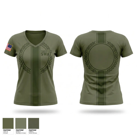 Womens Short Sleeve Vneck Shirt, Reno County Swat, Police, Teamtime, Team time, sublimation, custom sports apparel, team uniforms, spirit wear, spiritwear, sports uniforms, custom shirts, team store, custom team store, fundraiser sports, apparel fundraiser