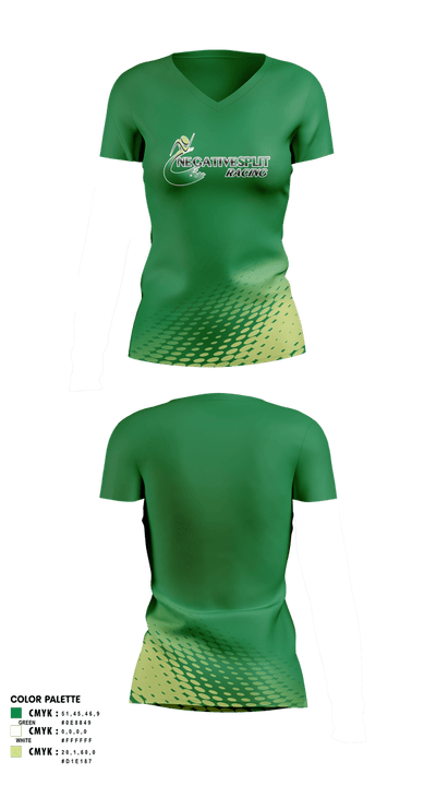 Negative Split Racing 34974341 Women's Short Sleeve V-neck Shirt - 2