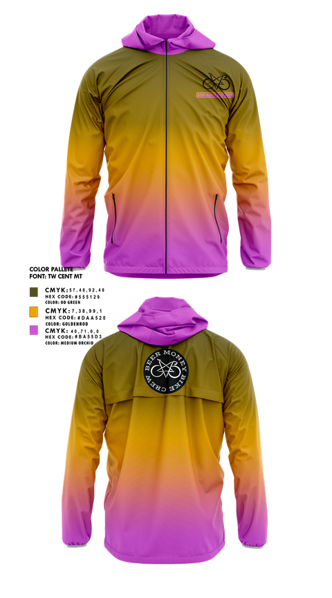 Windbreaker, Beer Money Bike Crew, Cycling, Teamtime, Team time, sublimation, custom sports apparel, team uniforms, spirit wear, spiritwear, sports uniforms, custom shirts, team store, custom team store, fundraiser sports, apparel fundraiser