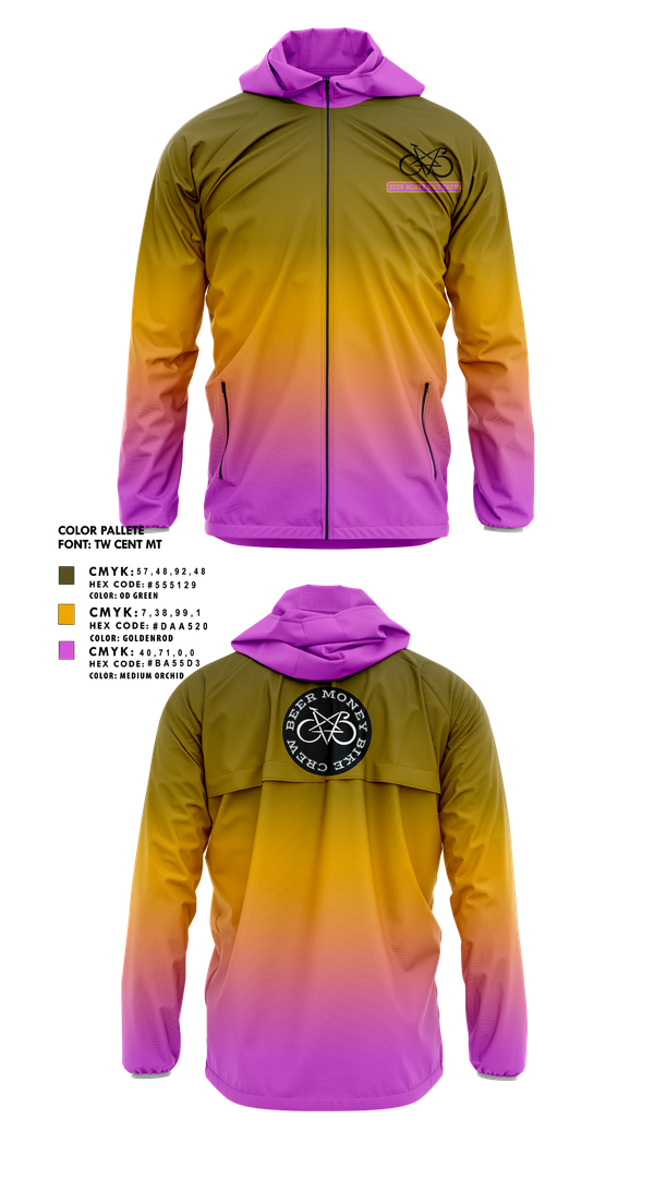 Windbreaker, Beer Money Bike Crew, Cycling, Teamtime, Team time, sublimation, custom sports apparel, team uniforms, spirit wear, spiritwear, sports uniforms, custom shirts, team store, custom team store, fundraiser sports, apparel fundraiser